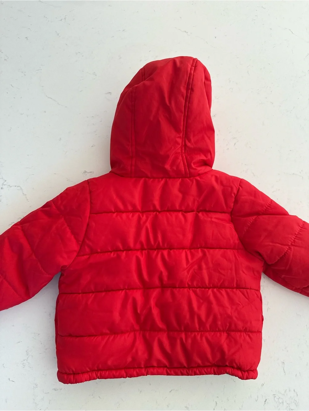 Kids Red hooded puffer jacket